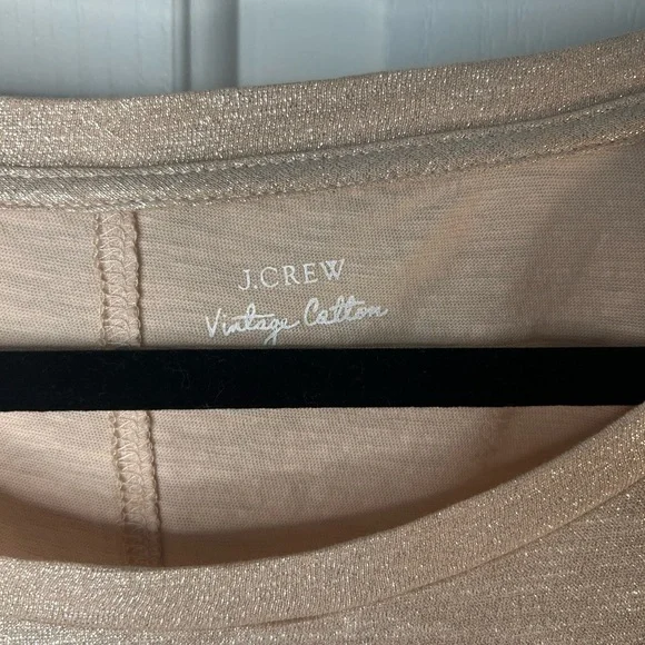 J. Crew Rose Gold Vintage Cotton T-Shirt Size Small - Picture 4 of 8